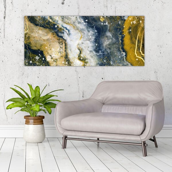 Kép - Arany absztrakció (120x50 cm)