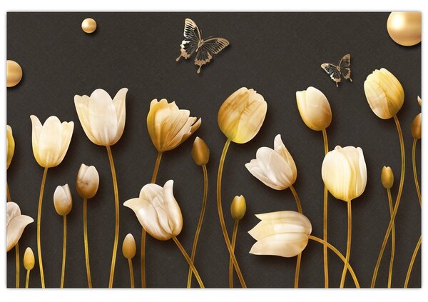 Kép - Tulipánok - absztrakt (90x60 cm)