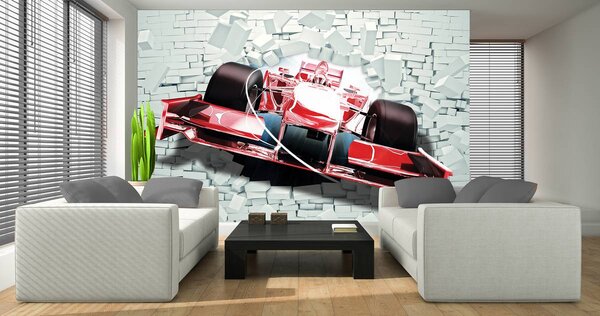 Fotótapéta - Piros forma 1 3D F1 (152,5x104 cm)
