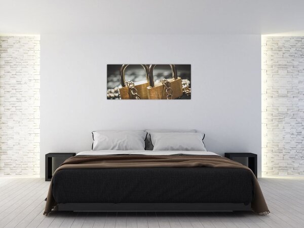 Két zár képe (120x50 cm)