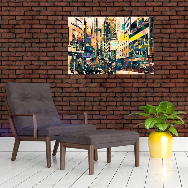 Kép - Festett absztrakció (90x60 cm)