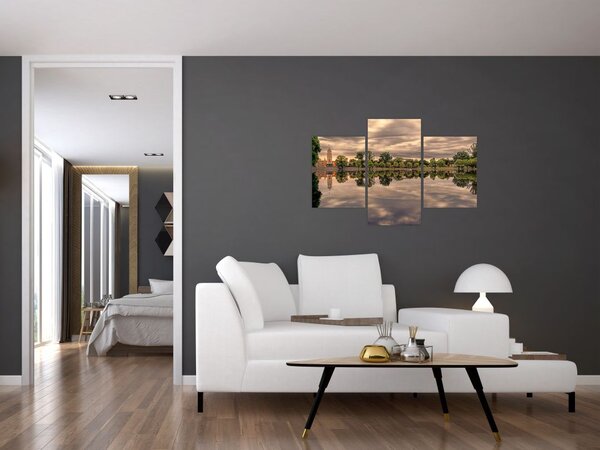 A tó és a fák képe (90x60 cm)