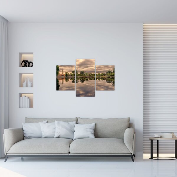 A tó és a fák képe (90x60 cm)