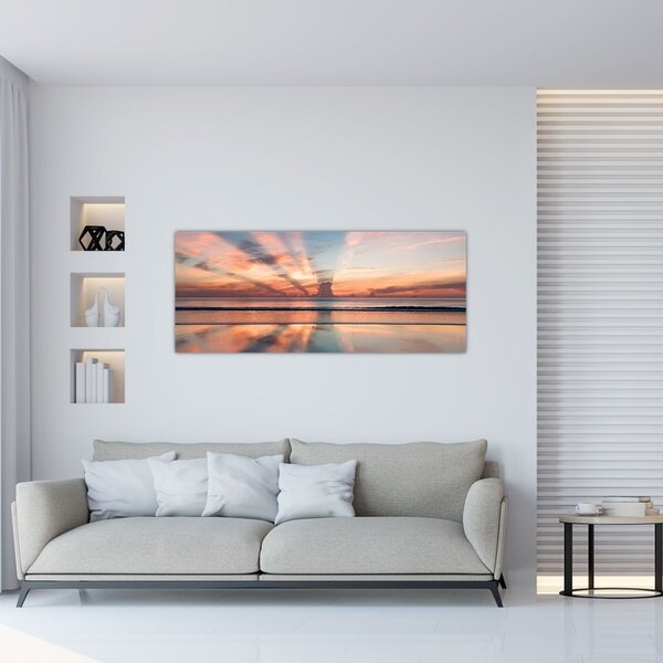 Nap sugarak képe Dayton Beach felett (120x50 cm)
