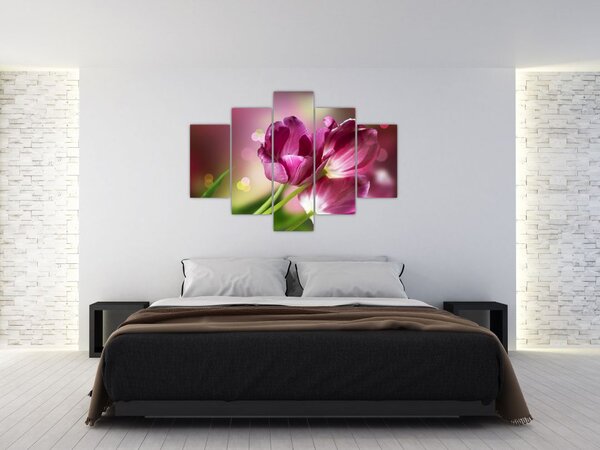 Rózsaszín tulipánok képe (150x105 cm)