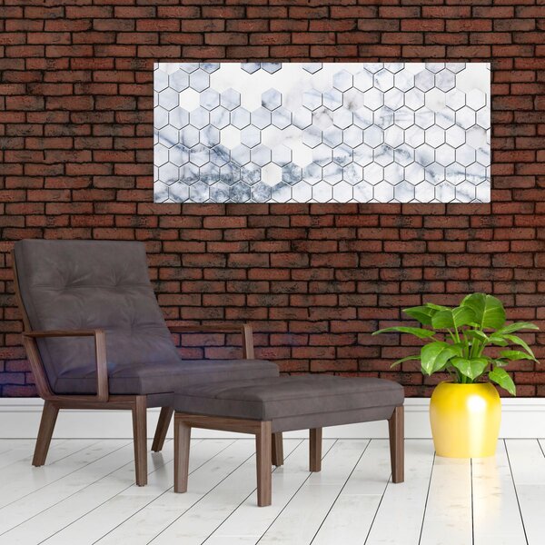 Kép - Márványozott hatszög (120x50 cm)
