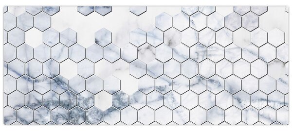 Kép - Márványozott hatszög (120x50 cm)
