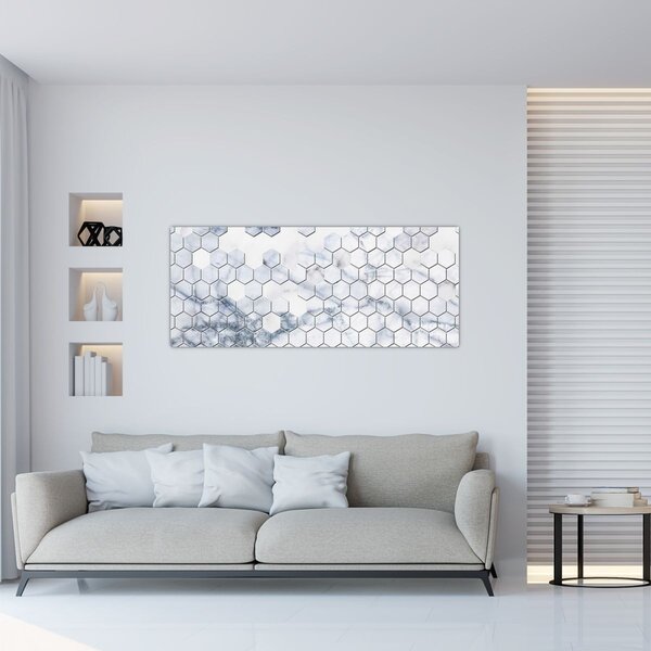 Kép - Márványozott hatszög (120x50 cm)
