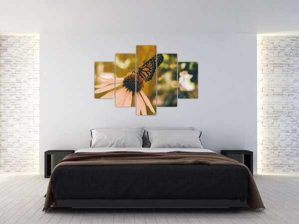 Pillangó képe a virágon (150x105 cm)