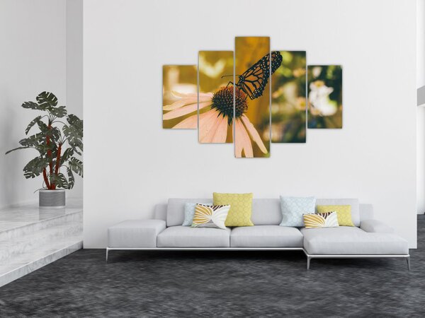 Pillangó képe a virágon (150x105 cm)