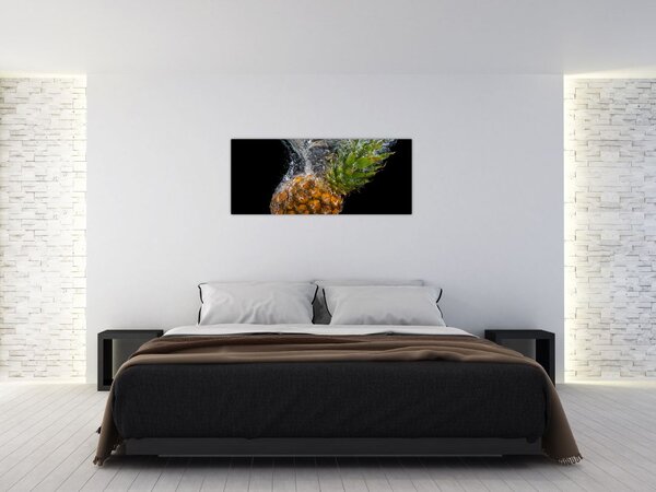 Ananász a vízben képe (120x50 cm)