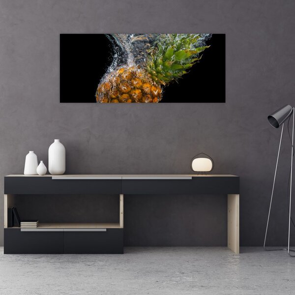 Ananász a vízben képe (120x50 cm)