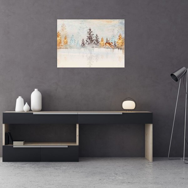 Kép - Akvarell erdő (70x50 cm)