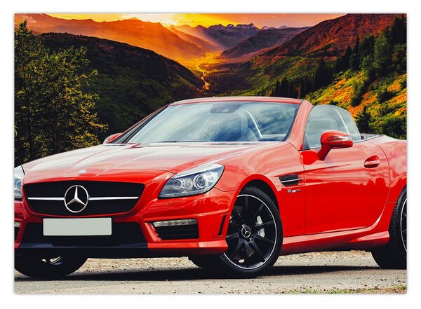 Kép - piros Mercedes (70x50 cm)