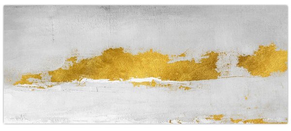 Kép - Arany és szürke vonások (120x50 cm)