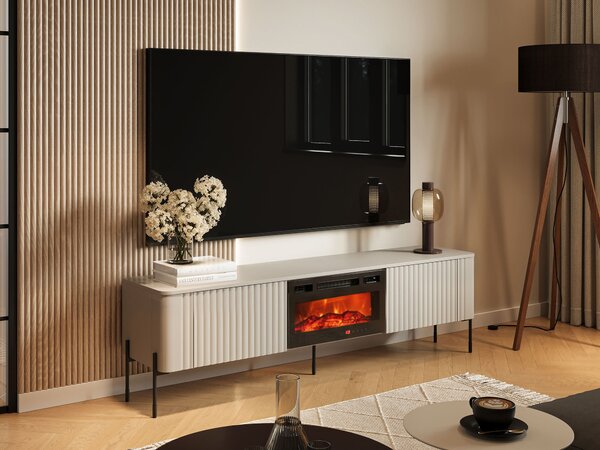 TV-állvány Mavnue 105, Közepes sűrűségű farostlemez, Laminált forgácslap, 55x190x40cm, Kasmír