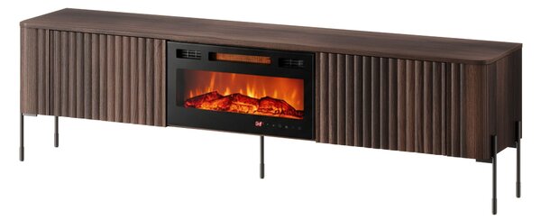 TV-állvány Mavnue 105, Közepes sűrűségű farostlemez, Laminált forgácslap, 55x190x40cm, Sötét tölgy