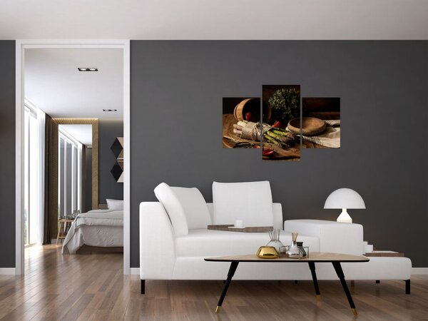 Spárga az asztalon képe (90x60 cm)