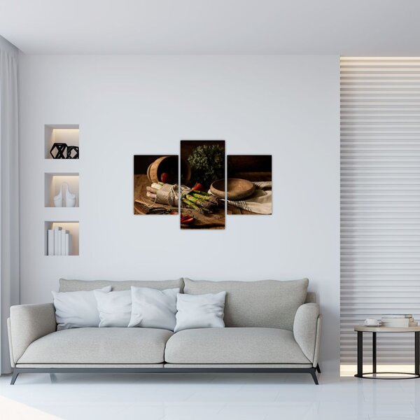Spárga az asztalon képe (90x60 cm)