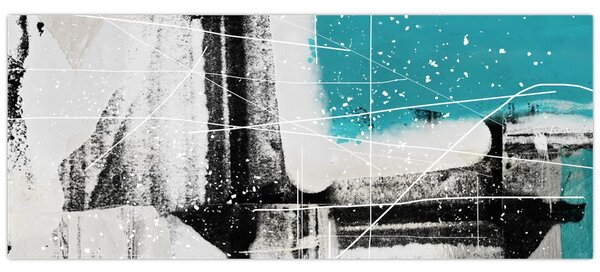 Kép - Türkiz absztrakció (120x50 cm)