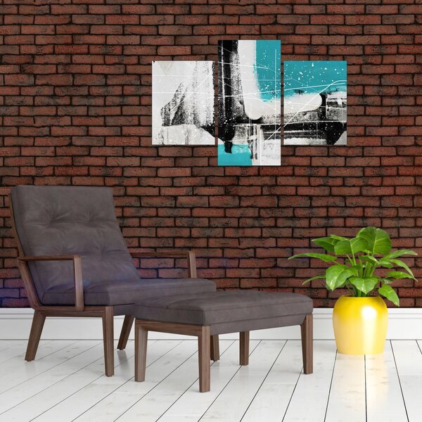 Kép - Türkiz absztrakció (90x60 cm)