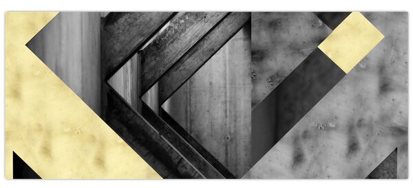 Kép - Texturált formák (120x50 cm)