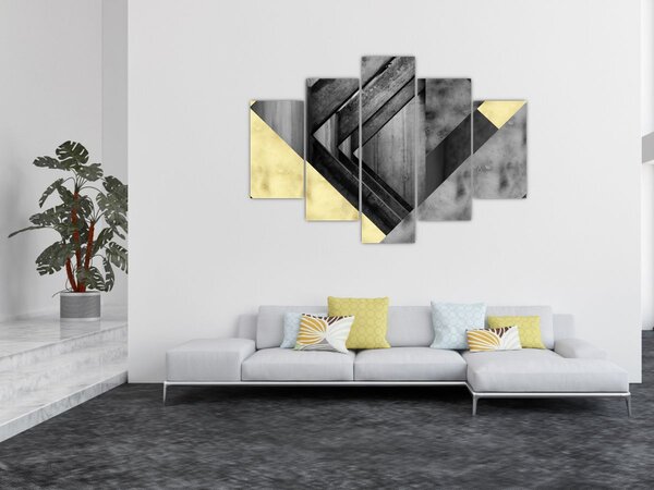 Kép - Texturált formák (150x105 cm)