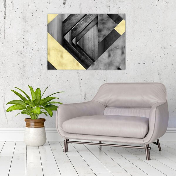 Kép - Texturált formák (70x50 cm)