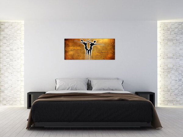 Festmény képe egy táncoló párról (120x50 cm)