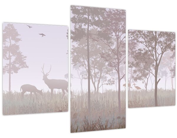 Kép - Monokróm erdő (90x60 cm)