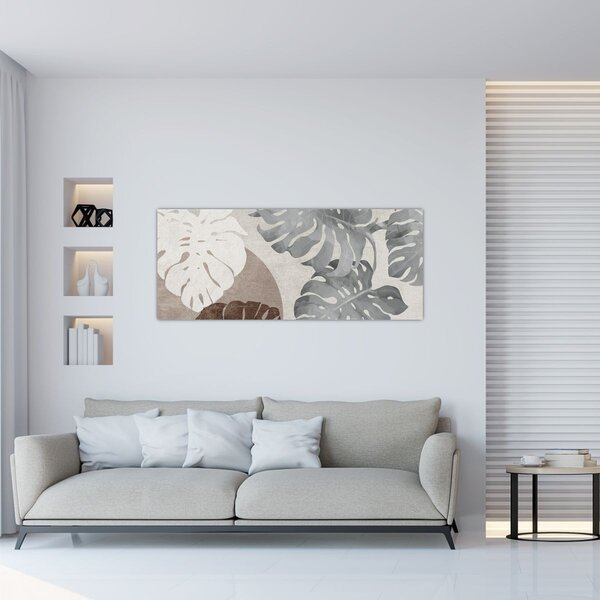 Kép - Design levelekkel (120x50 cm)