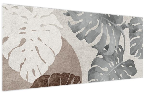 Kép - Design levelekkel (120x50 cm)