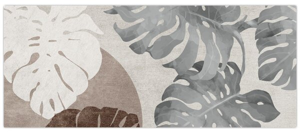 Kép - Design levelekkel (120x50 cm)