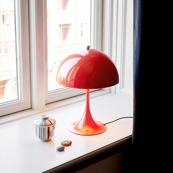 Asztali lámpa Louis Poulsen, Panthella Mini, dimmable, Piros, Nappali, Fém, Dizájn