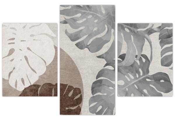 Kép - Design levelekkel (90x60 cm)