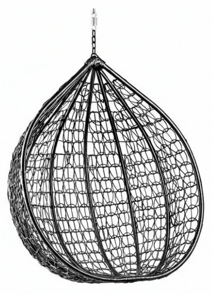 Fekete függőfotel KOKON állvány nélkül