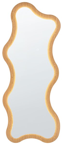 Falitükör COMBRE 61 cm 170 cm Világosbarna LED