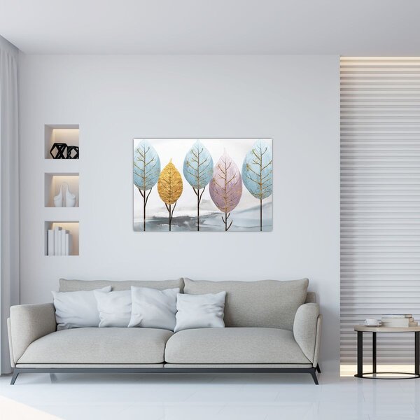 Kép - Dizájnos fák (90x60 cm)