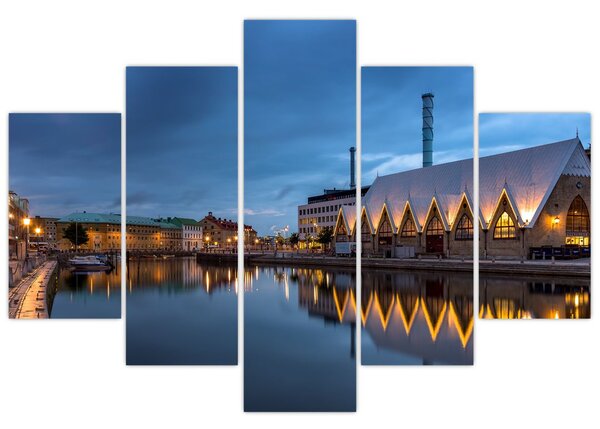 Vízcsatorna képe - Göteborg (150x105 cm)