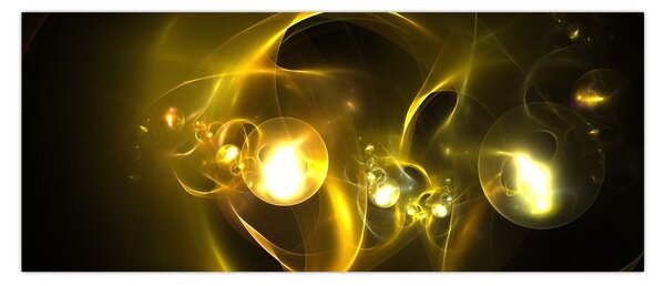 Absztrakt kép sárga gömbök (120x50 cm)