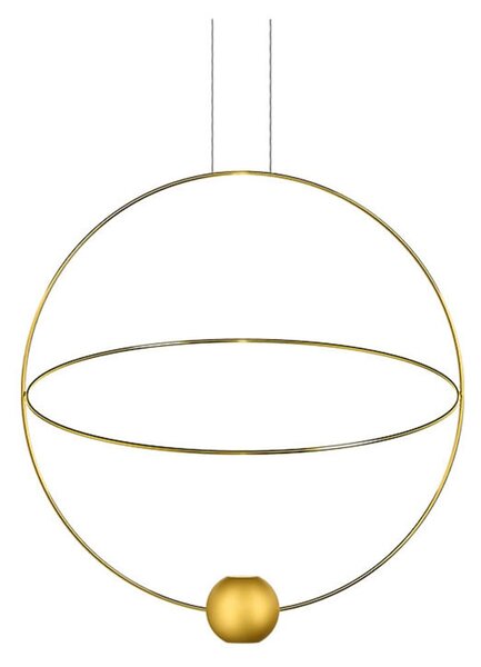 Függőlámpa Lodes, dimmable, Arany / Sárgaréz, Nappali, Fém