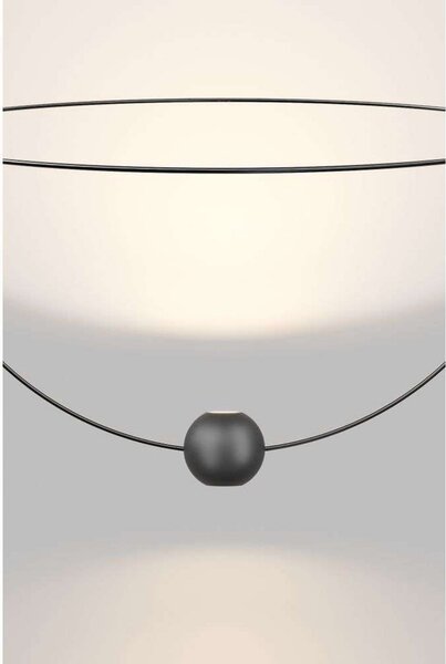 Függőlámpa Lodes, dimmable, Fekete, Nappali, Fém