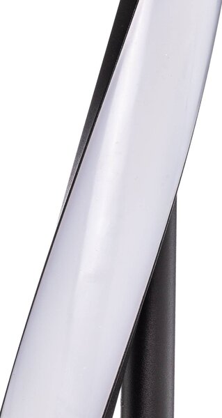 Lindby LED állólámpa Munja, fekete, fém, fényerőszabályozható, dimmelhető, Fekete, Nappali / Étkező, fém, Modern