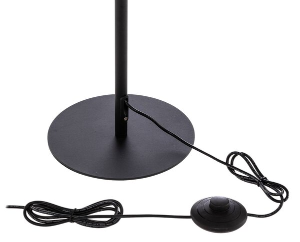 Lindby LED állólámpa Munja, fekete, fém, fényerőszabályozható, dimmelhető, Fekete, Nappali / Étkező, fém, Modern