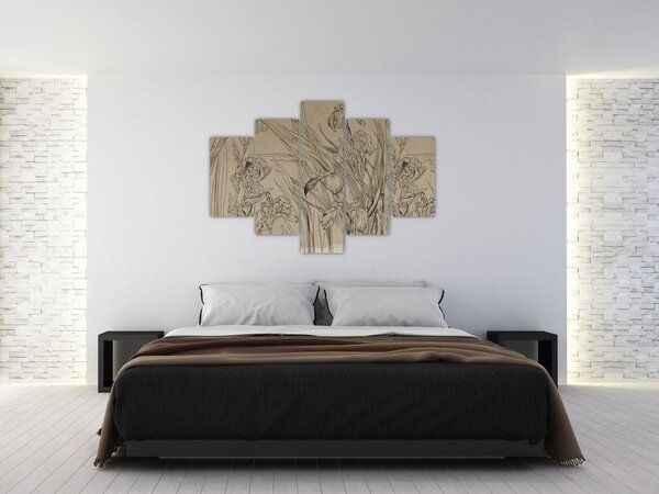 Kép - A növények körvonalai (150x105 cm)