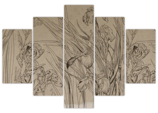 Kép - A növények körvonalai (150x105 cm)