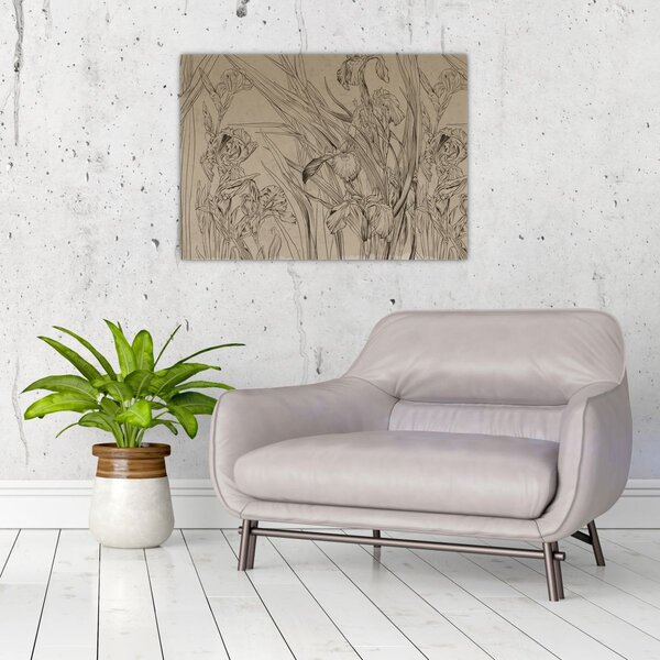 Kép - A növények körvonalai (70x50 cm)