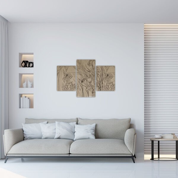 Kép - A növények körvonalai (90x60 cm)