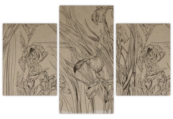 Kép - A növények körvonalai (90x60 cm)