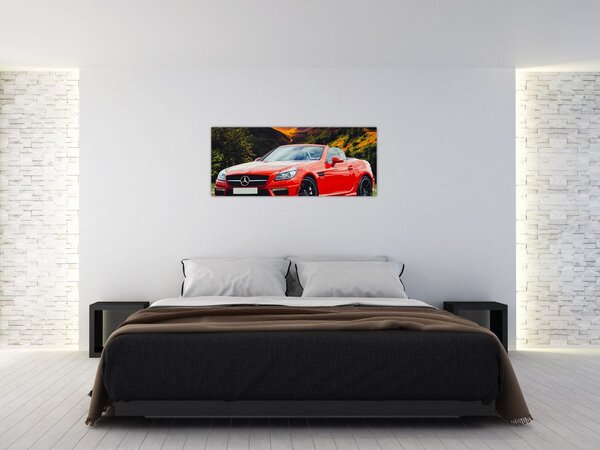 Kép - piros Mercedes (120x50 cm)